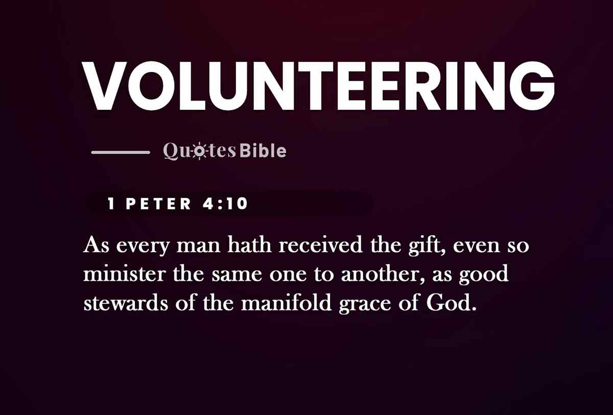 volunteering bible verses quote