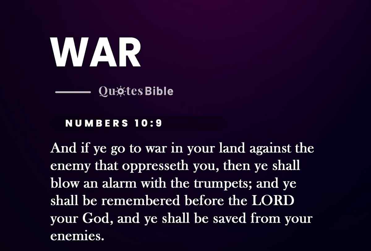 war bible verses photo