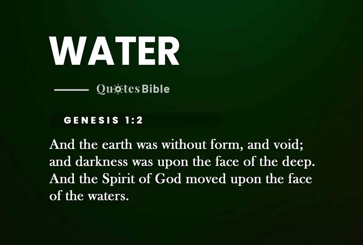 water bible verses quote