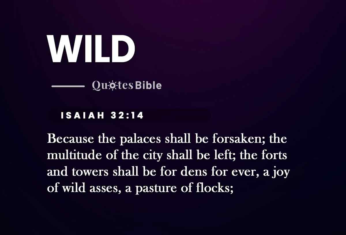 wild bible verses quote