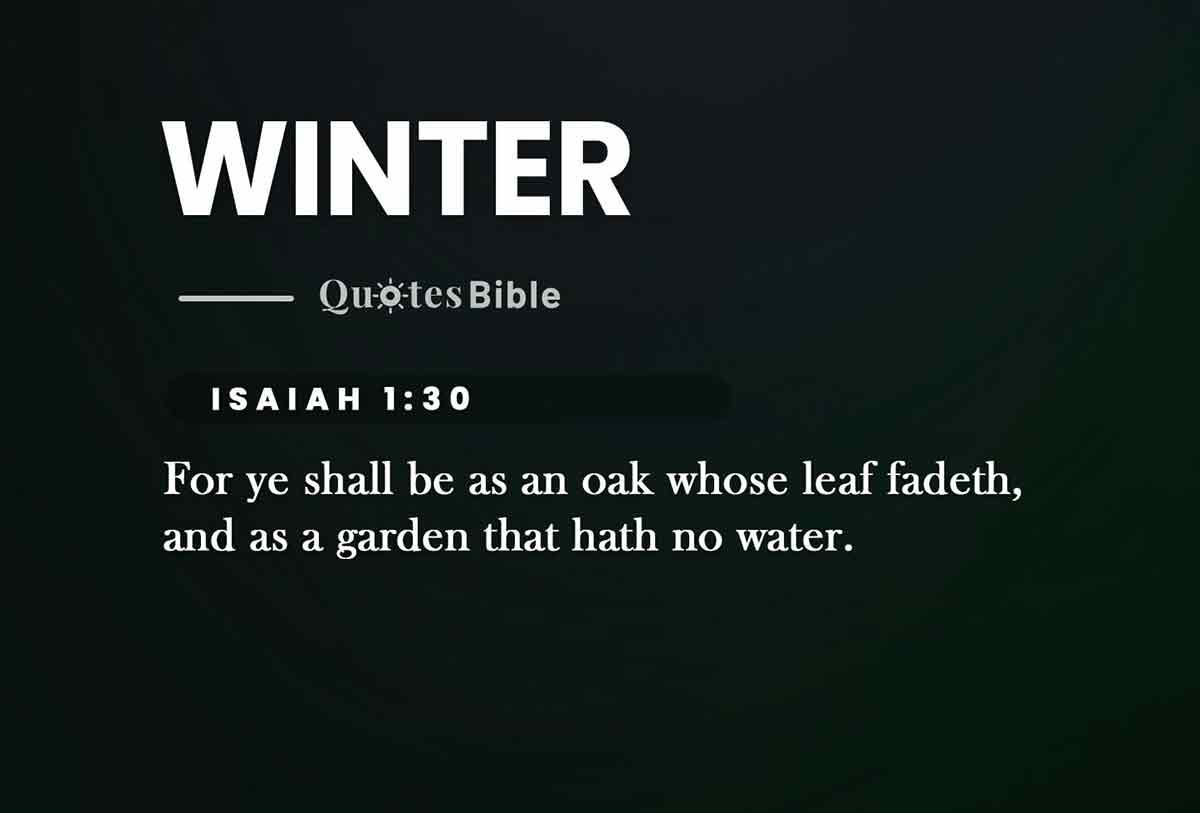 winter bible verses quote