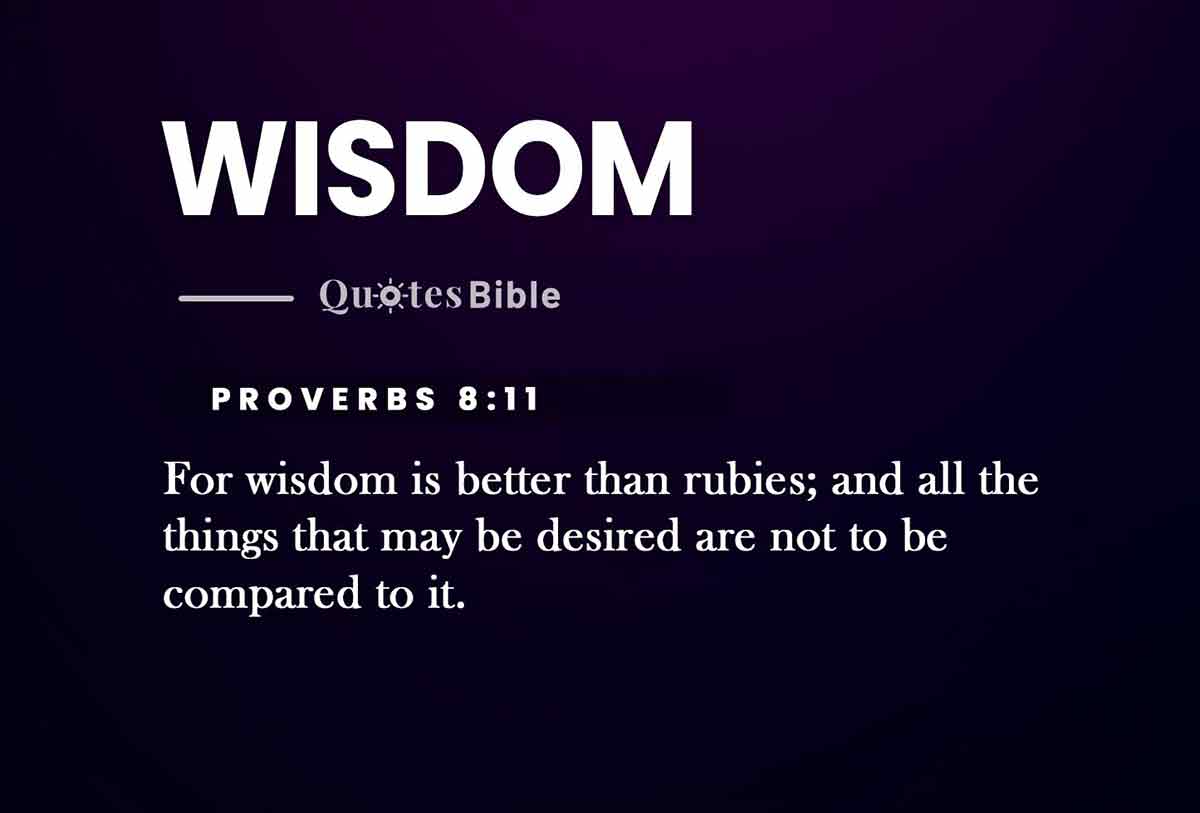 wisdom bible verses quote
