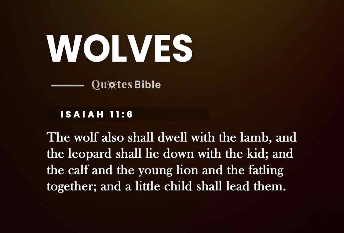 wolves bible verses quote
