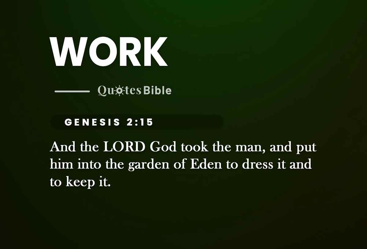 work bible verses photo