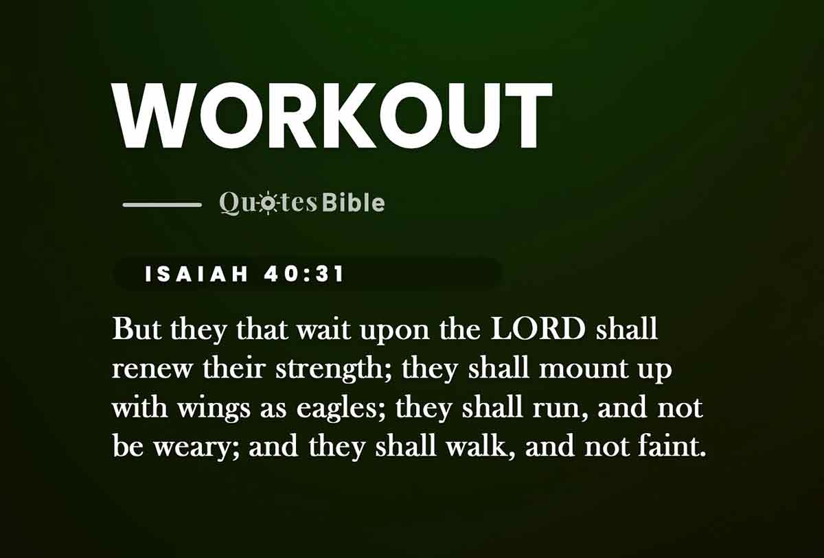 workout bible verses quote
