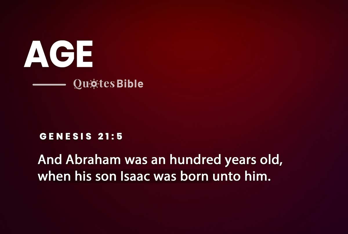 age bible verses photo