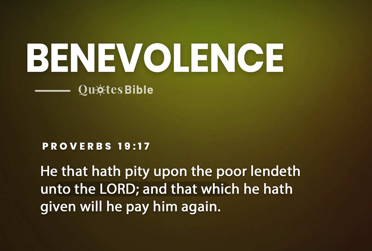benevolence bible verses photo