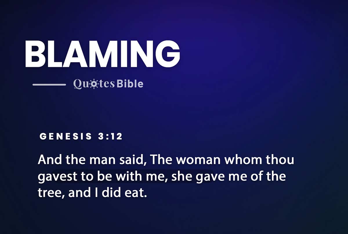 blaming bible verses photo