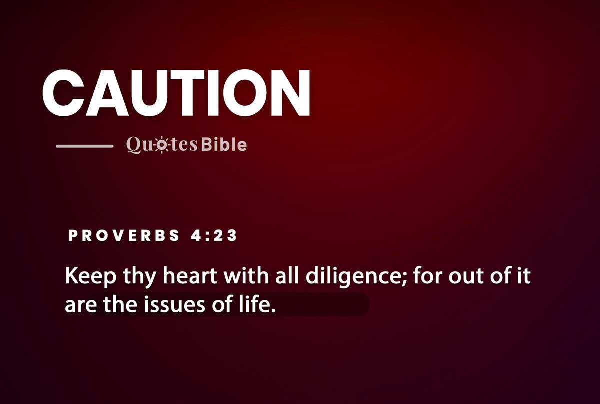 caution bible verses photo