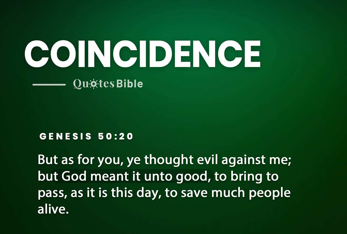 coincidence bible verses photo