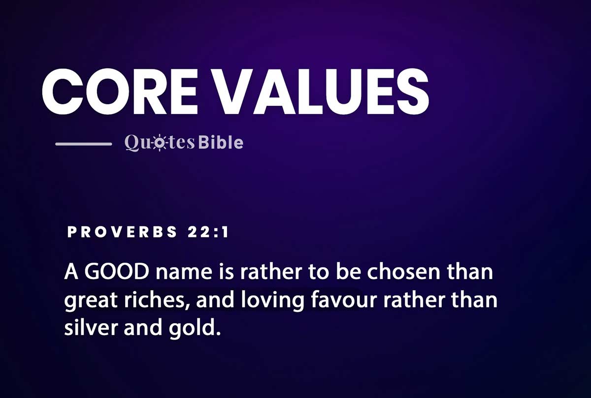 core values bible verses photo