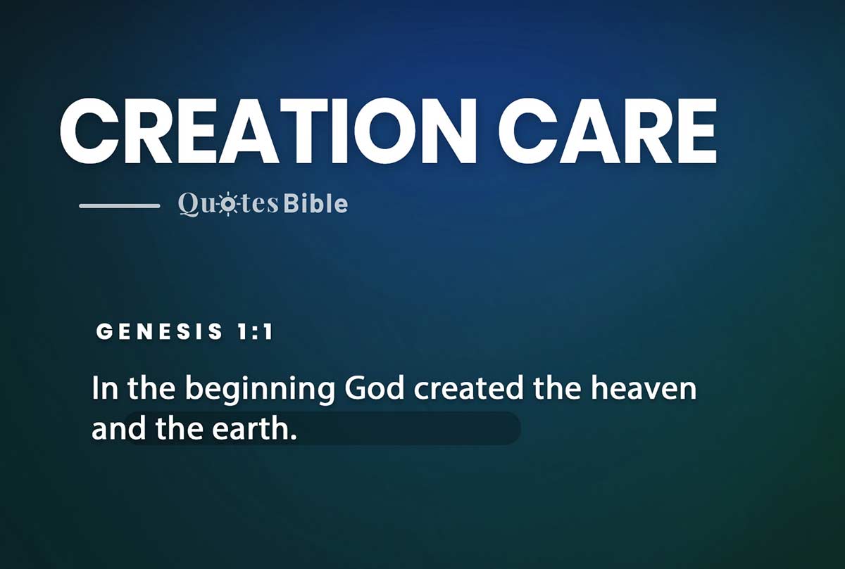 creation care bible verses photo