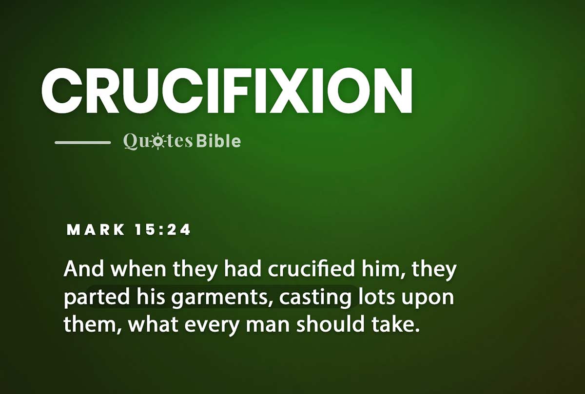 crucifixion bible verses photo