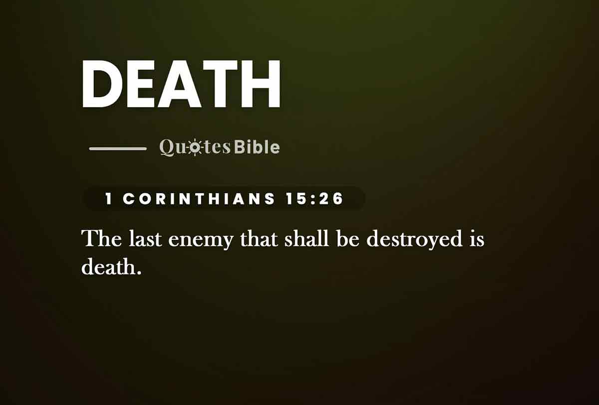 death bible verses photo