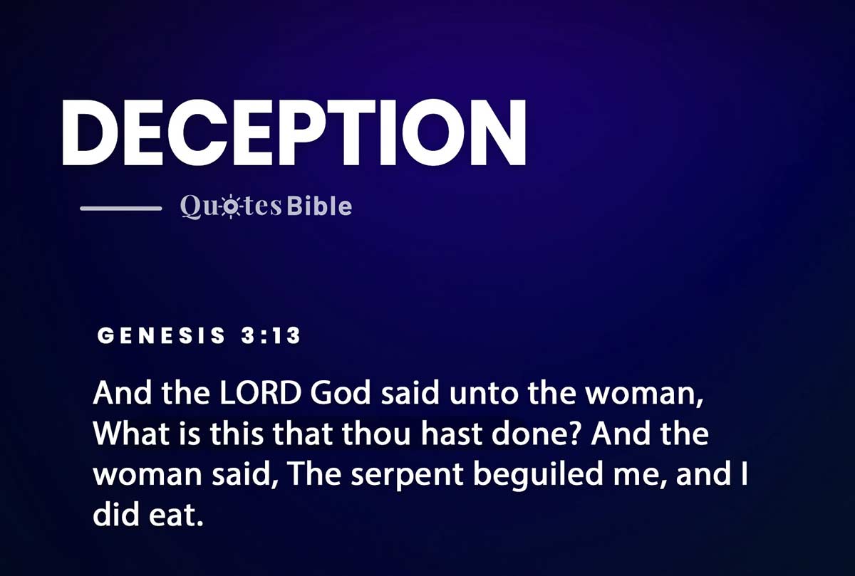 deception bible verses photo