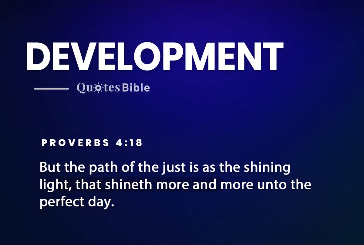 development bible verses photo