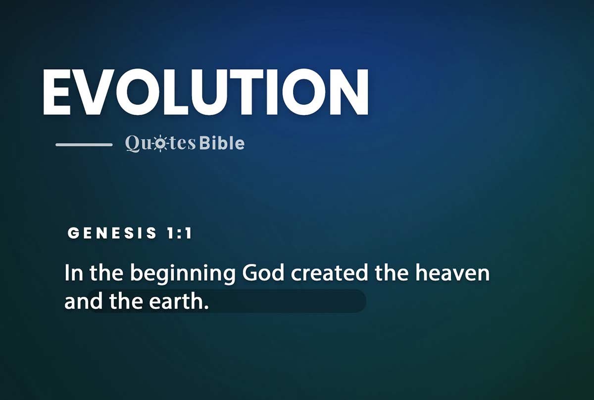 evolution bible verses photo