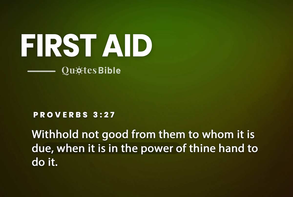 first aid bible verses photo