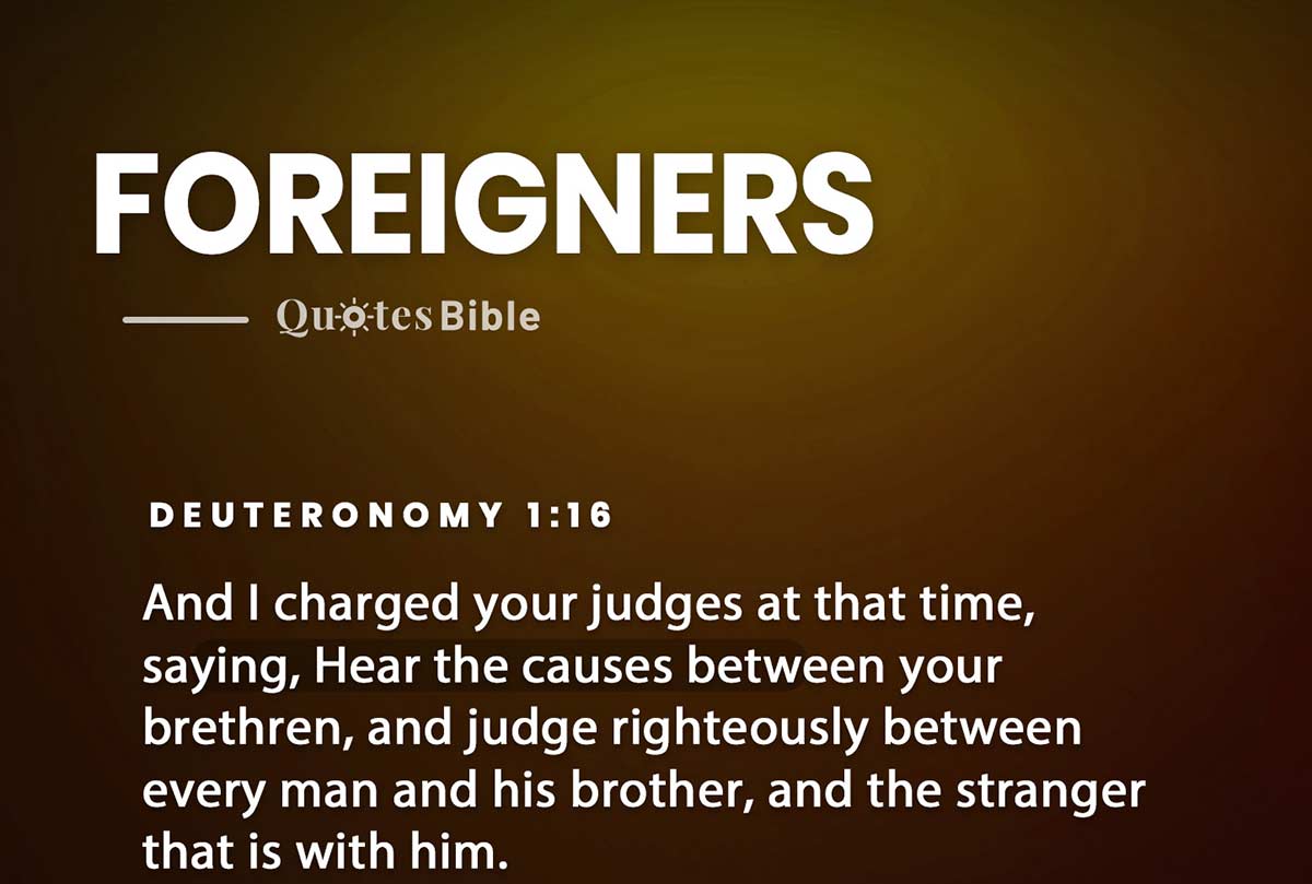 foreigners bible verses photo