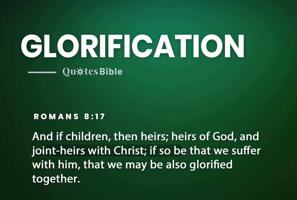 glorification bible verses photo