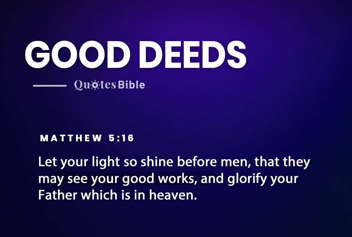 good deeds bible verses photo
