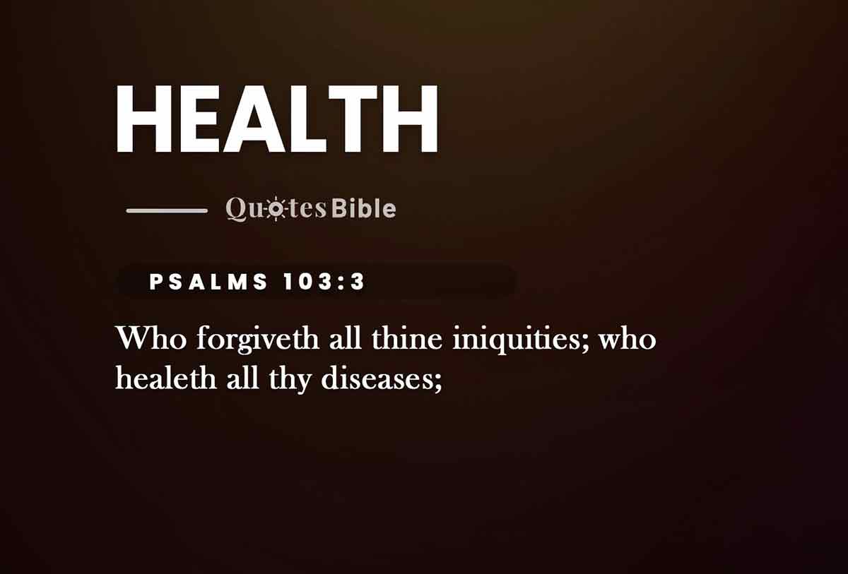 health bible verses photo