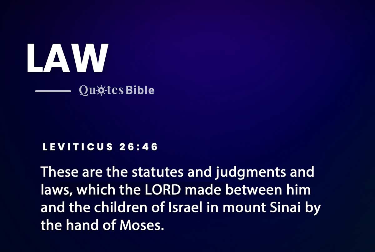 law bible verses photo