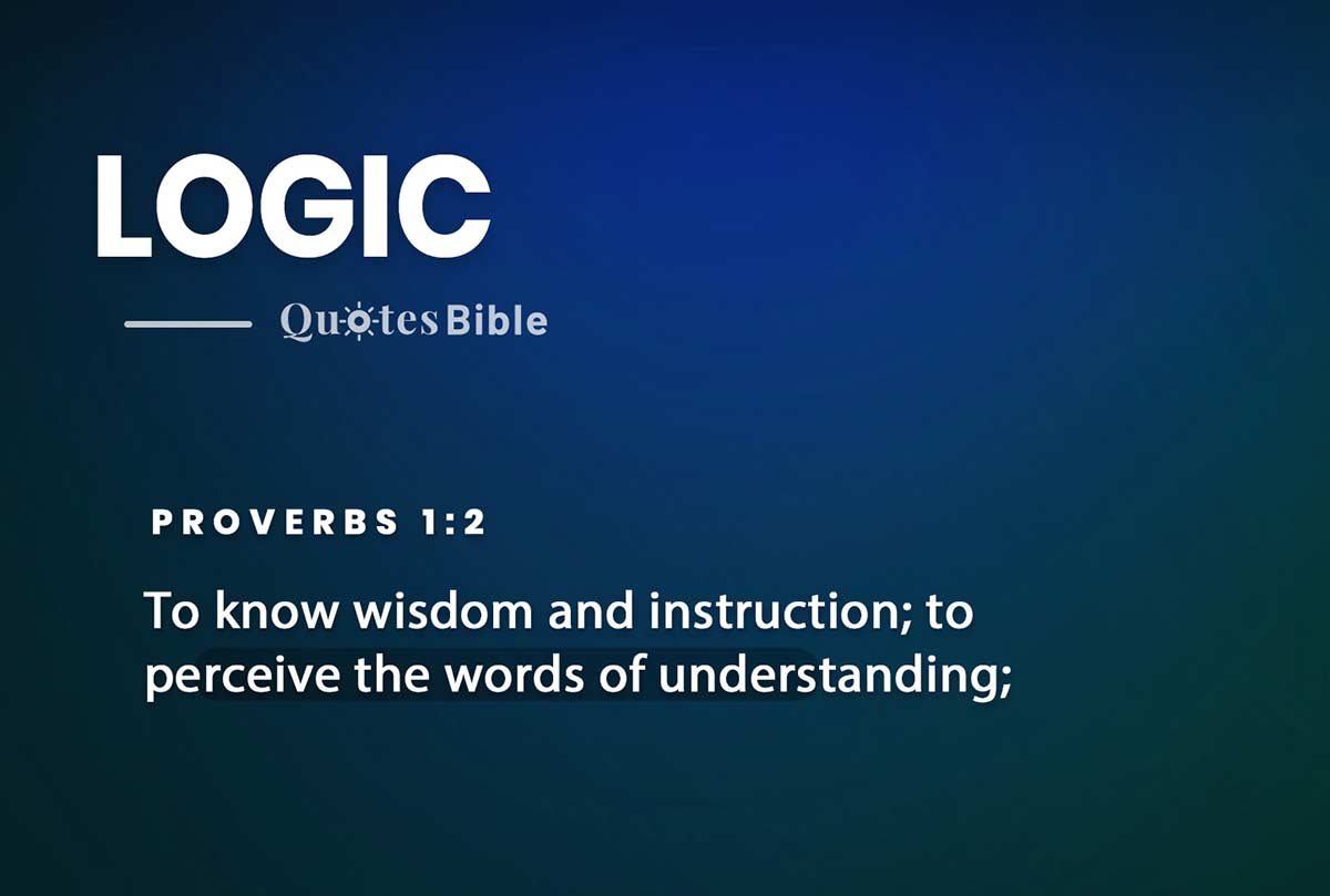 logic bible verses photo