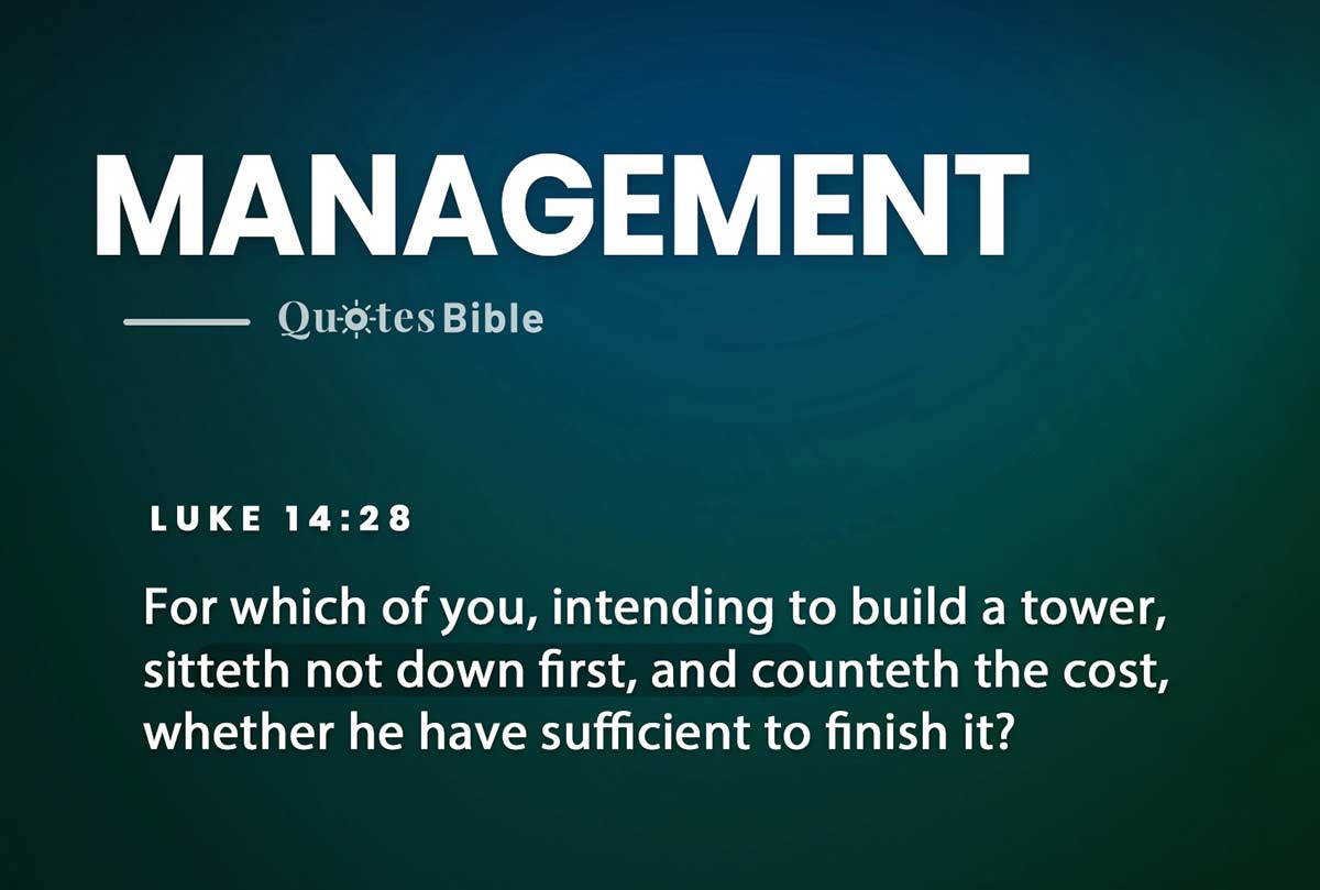 management bible verses photo