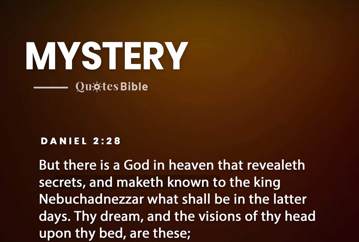 mystery bible verses photo