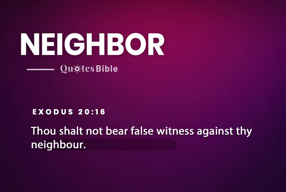 neighbor bible verses photo