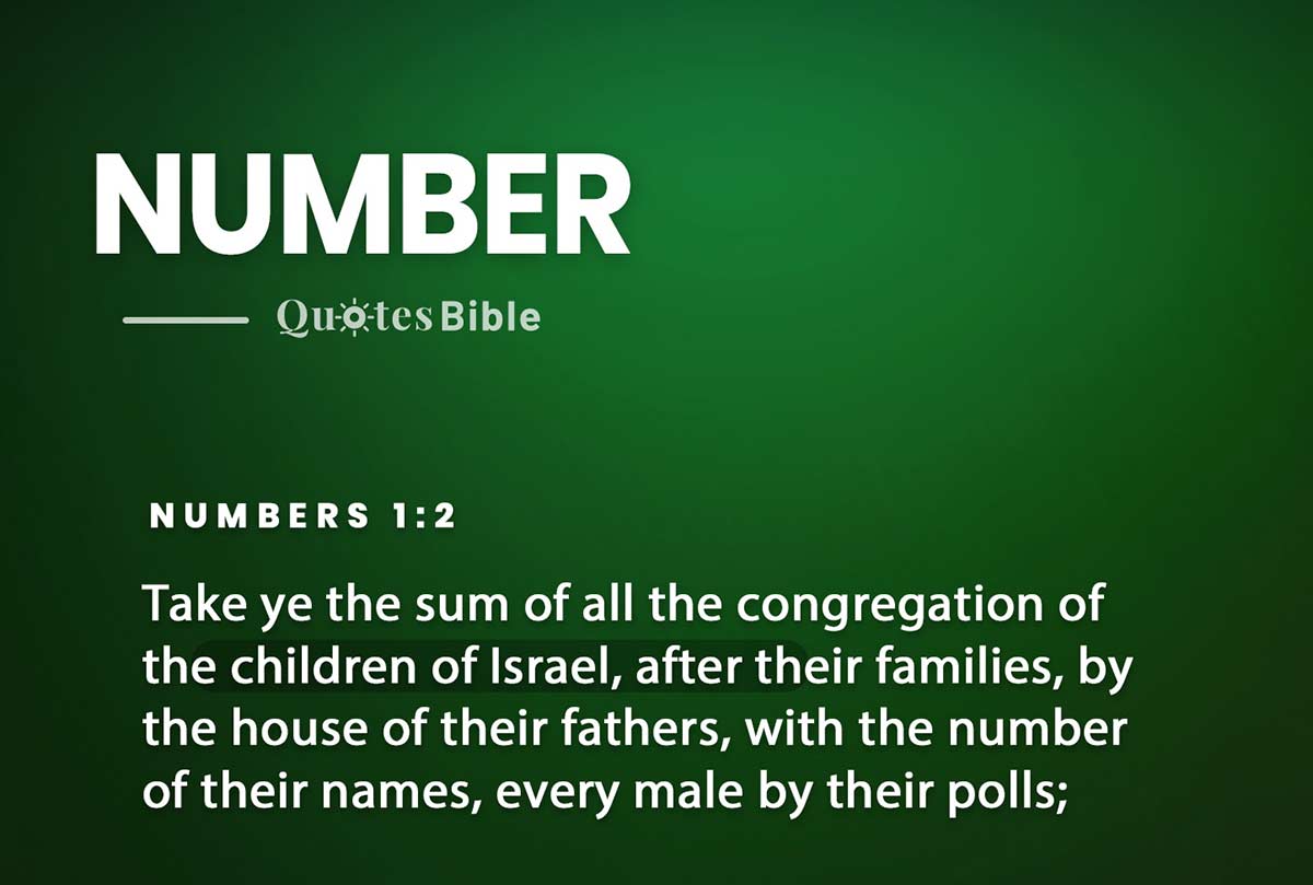 number bible verses photo