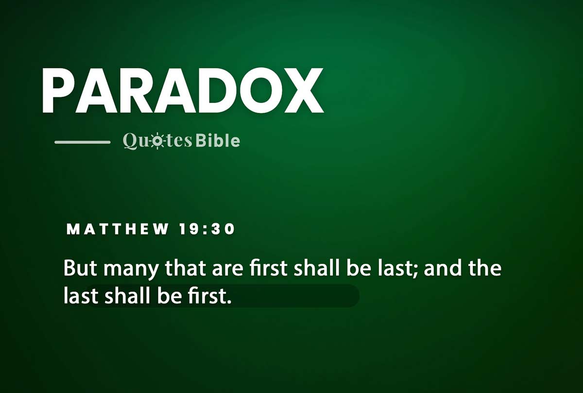 paradox bible verses photo