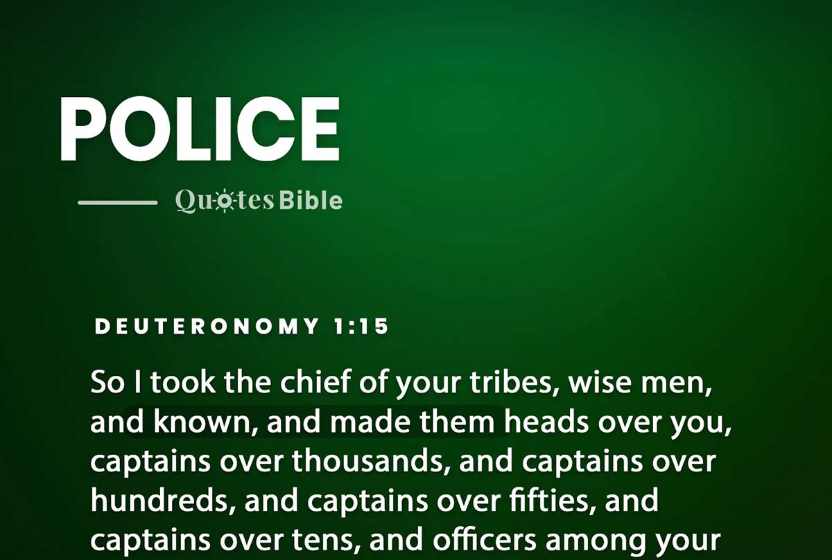 police bible verses photo