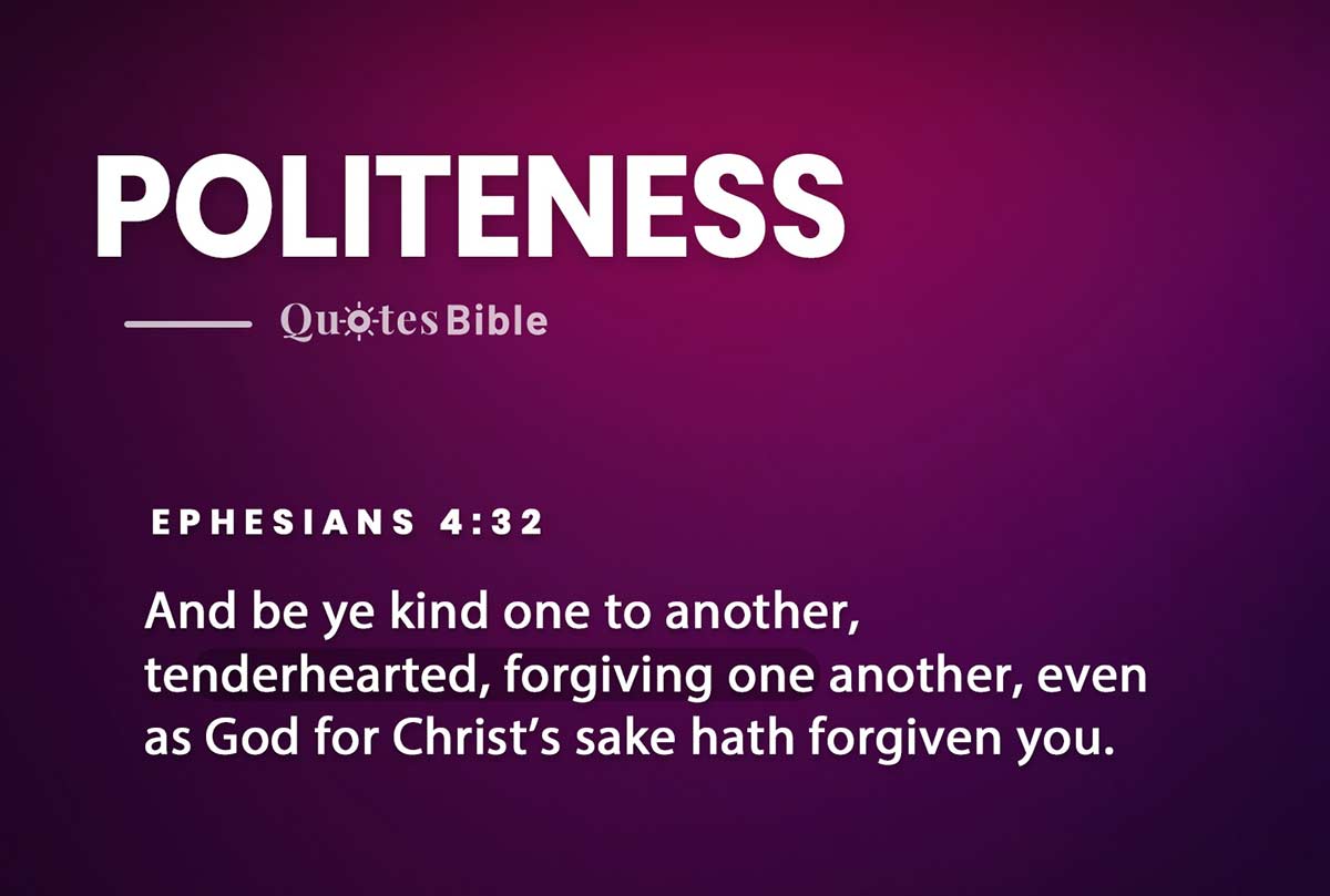 politeness bible verses photo