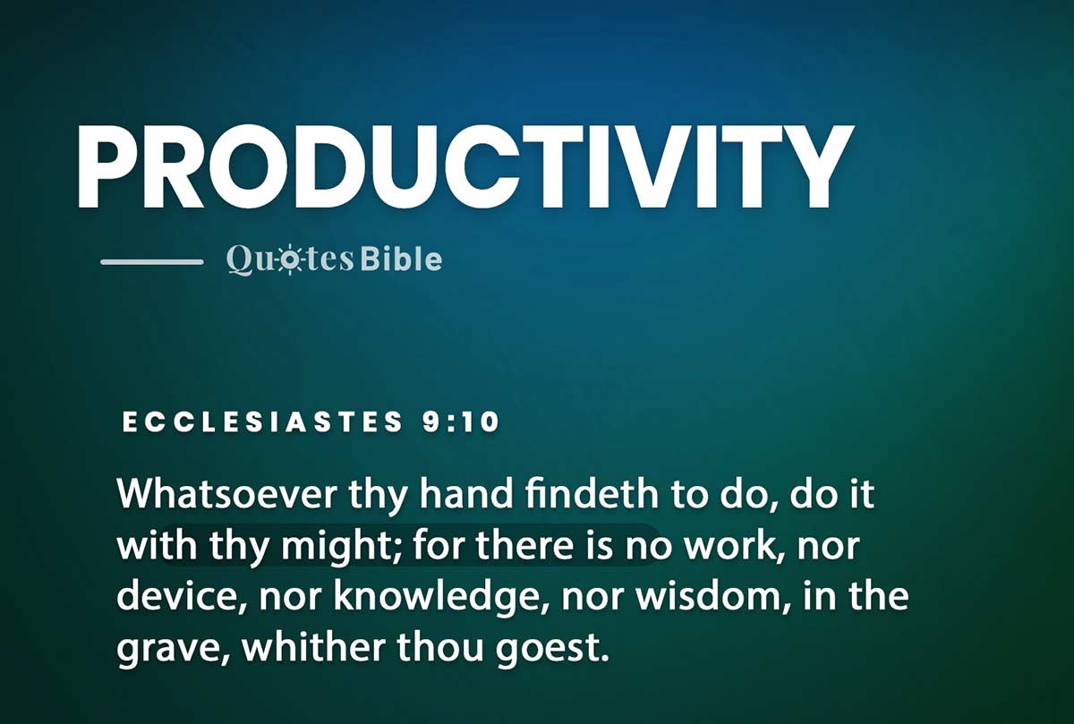 productivity bible verses photo
