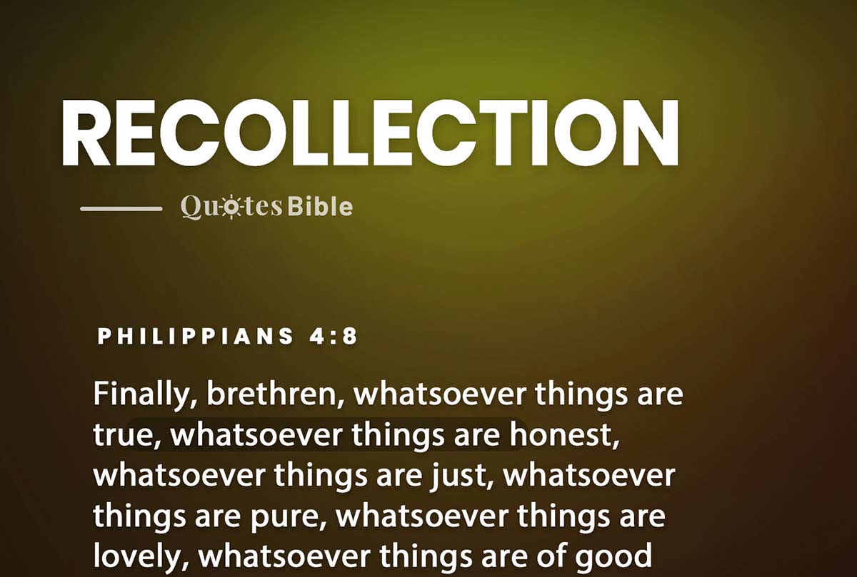 recollection bible verses photo