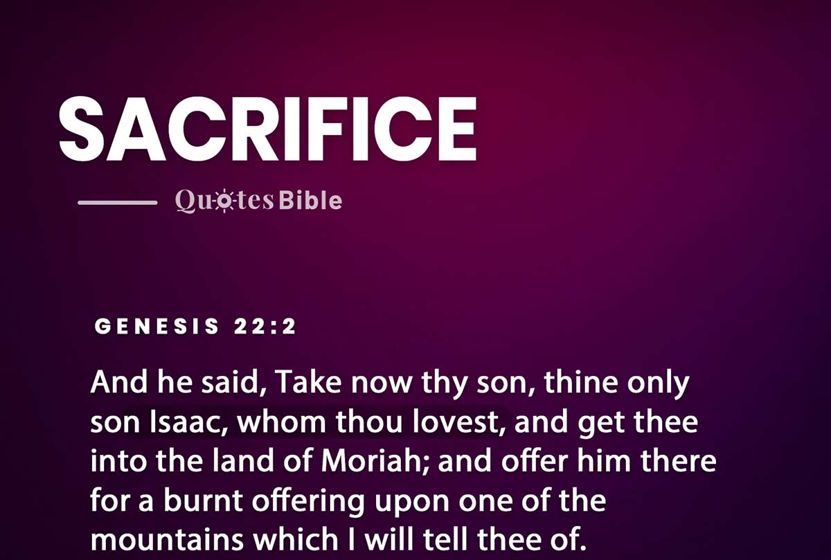 sacrifice bible verses photo