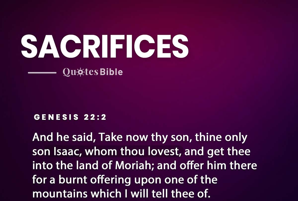 sacrifices bible verses photo