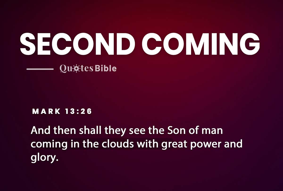 second coming bible verses photo