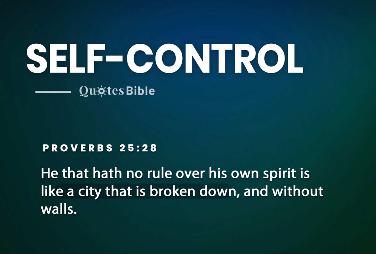 self-control bible verses photo