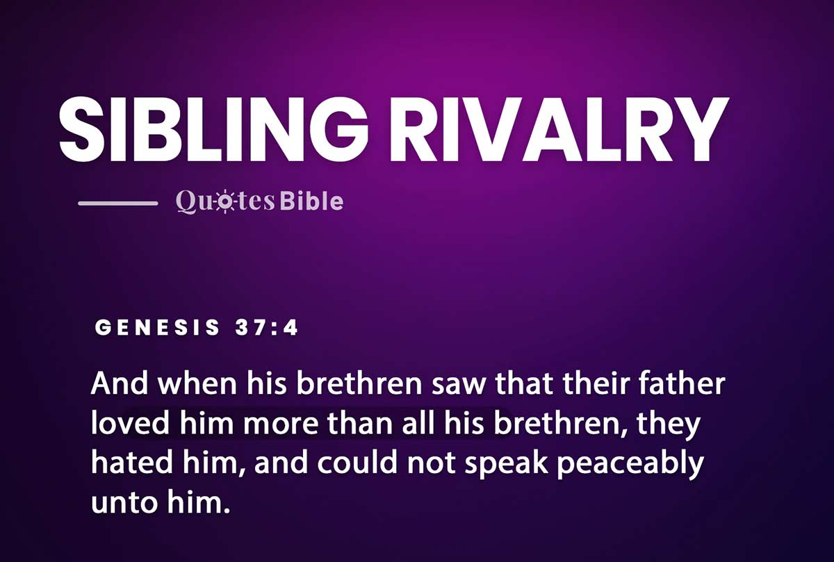 sibling rivalry bible verses photo