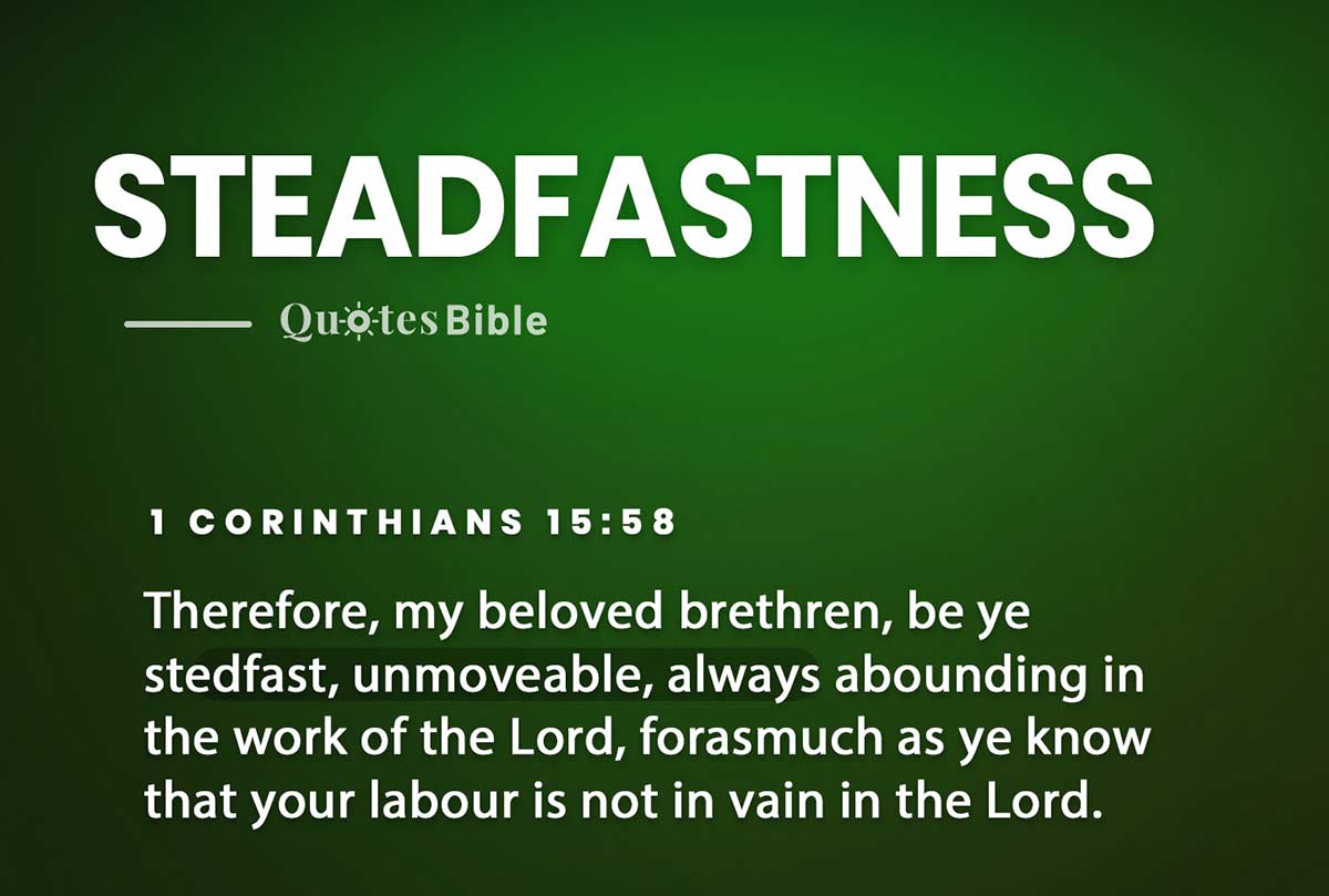steadfastness bible verses photo