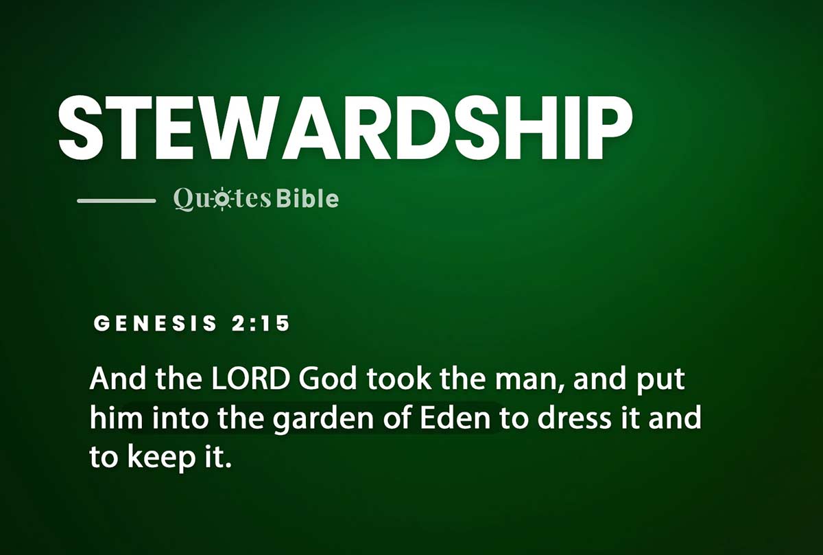 stewardship bible verses photo
