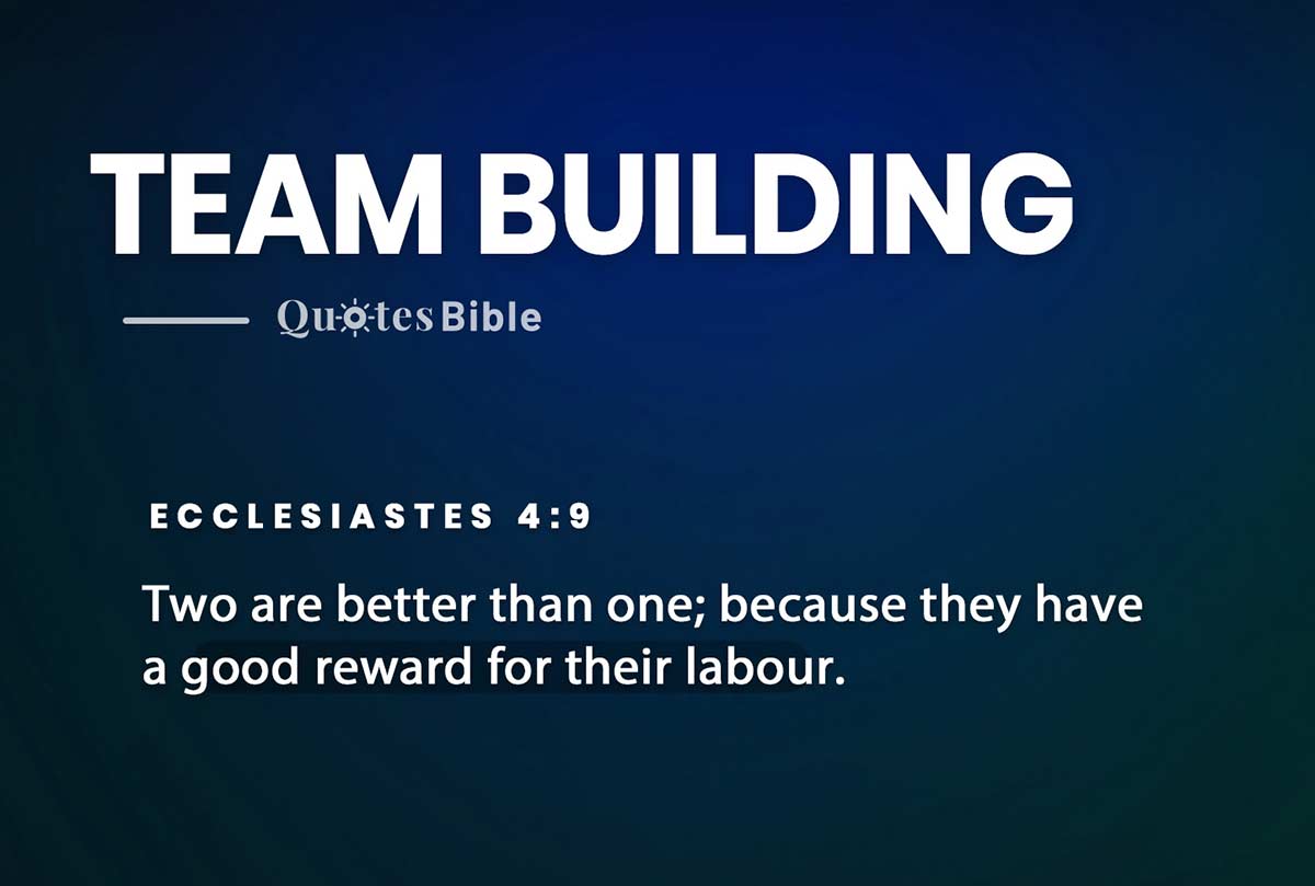 team building bible verses photo