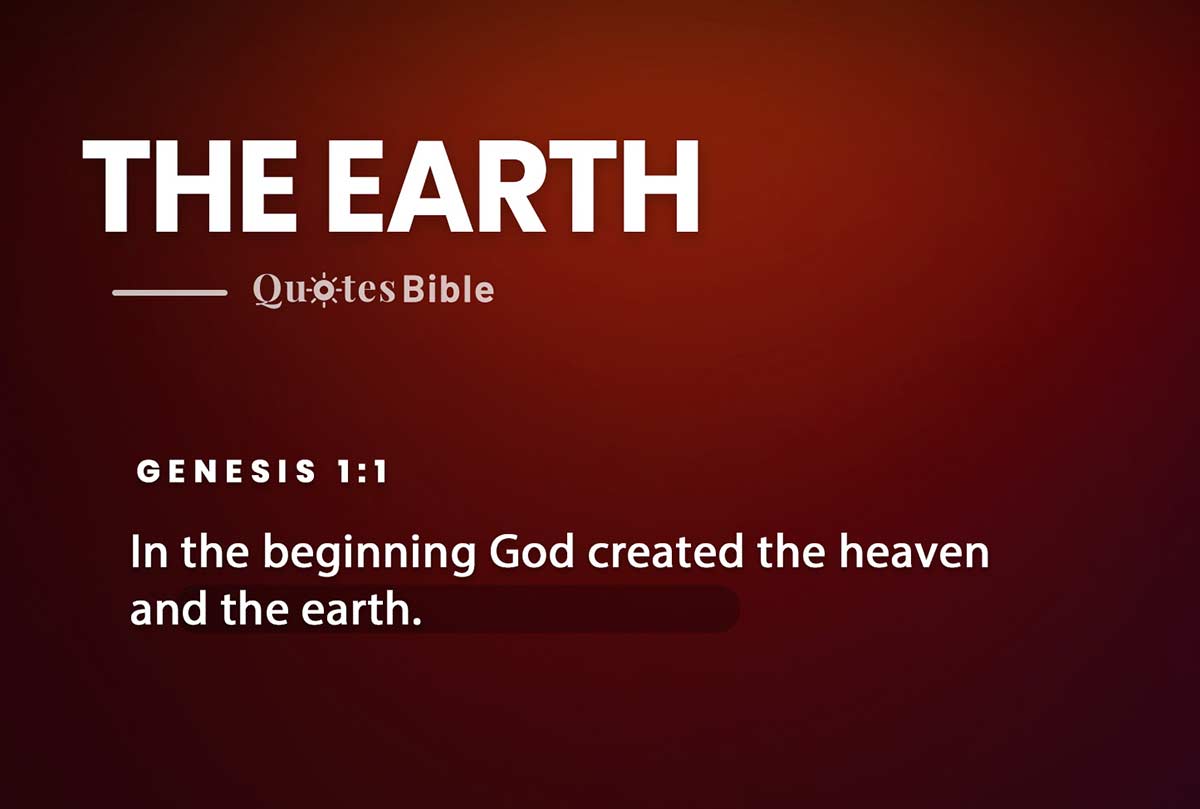 the earth bible verses photo
