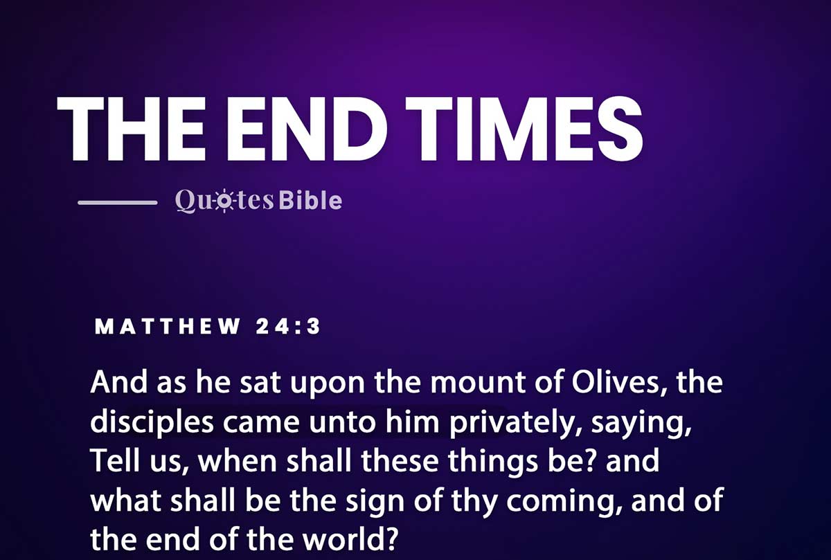 the end times bible verses photo