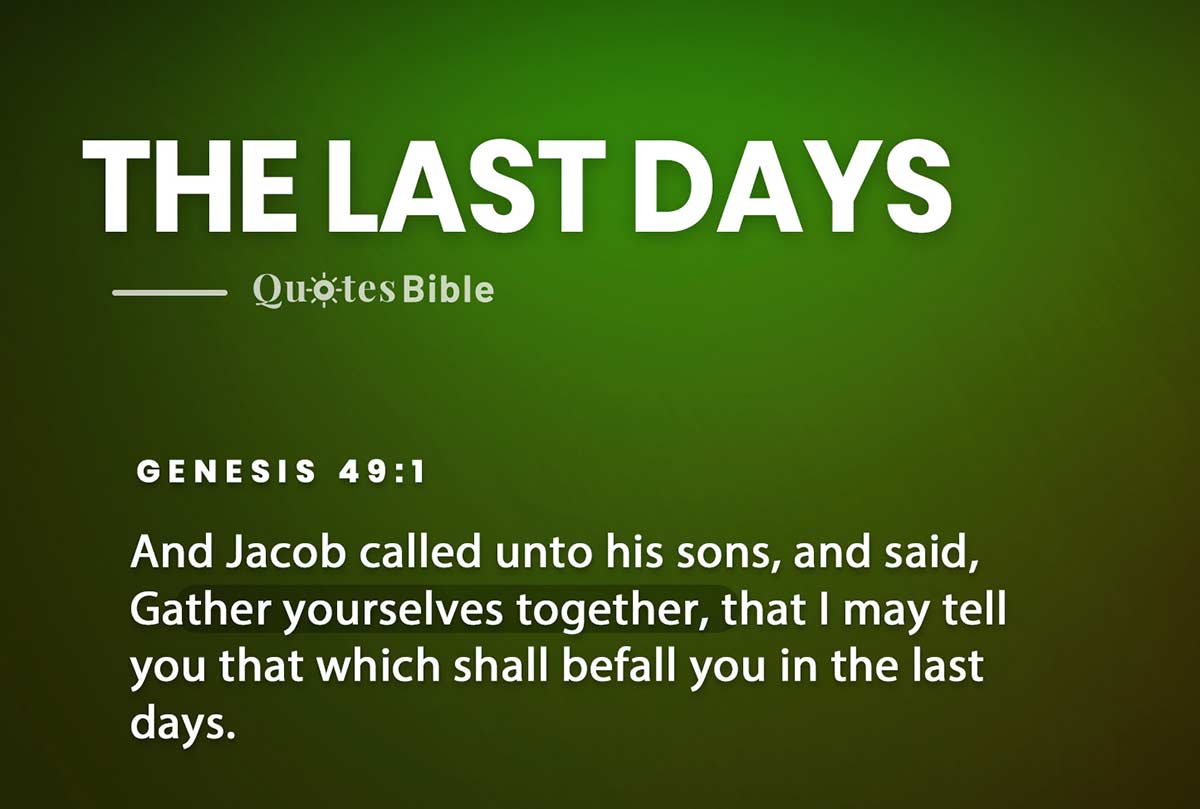 the last days bible verses photo