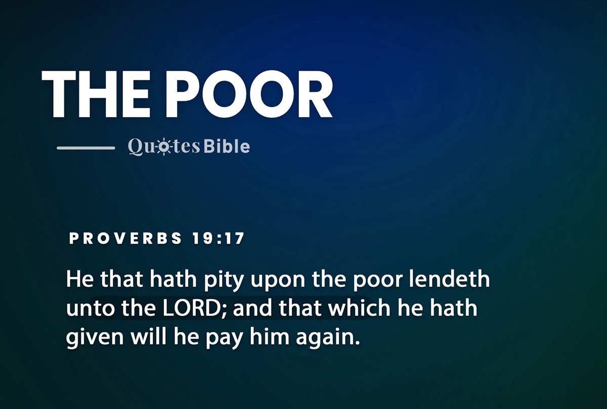 the poor bible verses photo