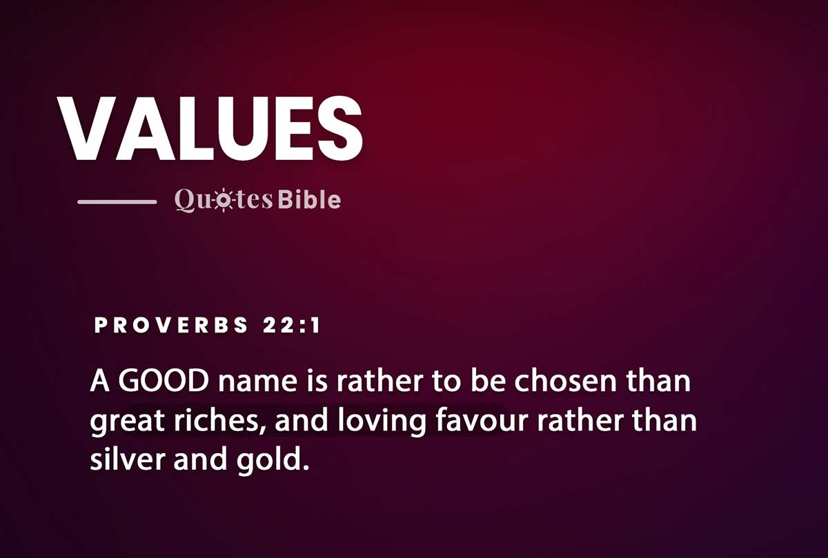 values bible verses photo